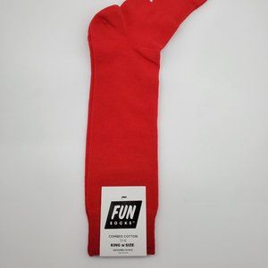9 Pairs Fun Socks Big & Tall Red Design Socks Plus Size King Size Shoe Size10-16